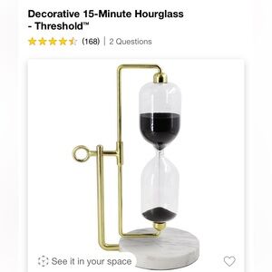 Gold and Black Hourglass Timer